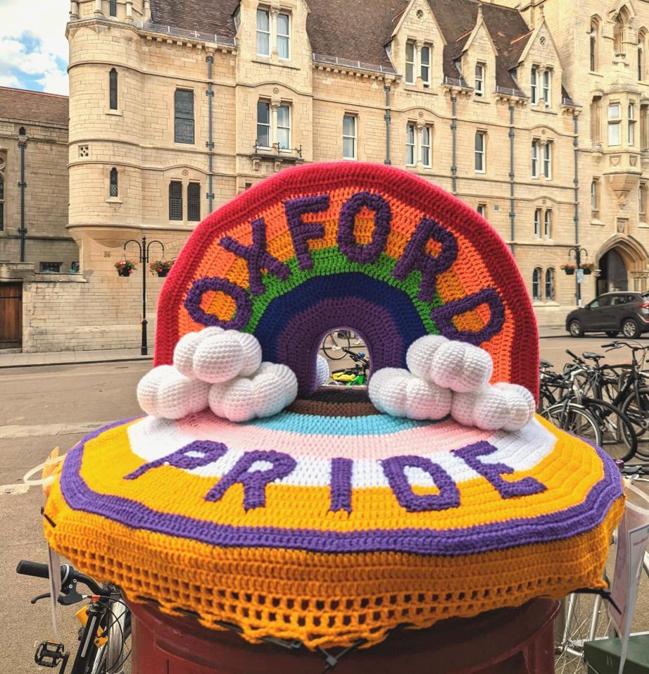 Oxford Pride Knitting Art