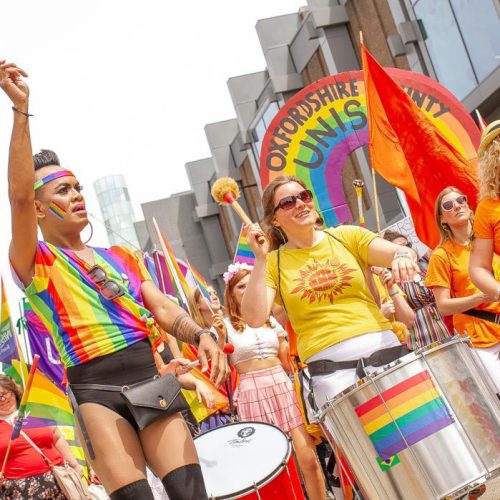 Marching to the beat of the drums at Oxford Pride day 2019